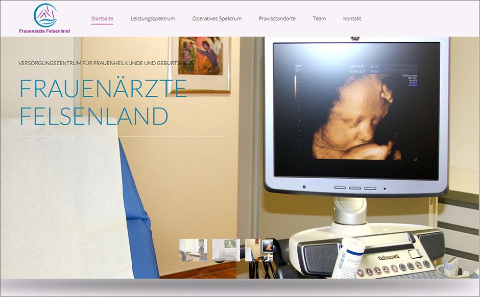 Marina Furin Designstudio Berlin Webdesign Firmenseite erstellen Homepage Frauenärzte Felsenland Dahn