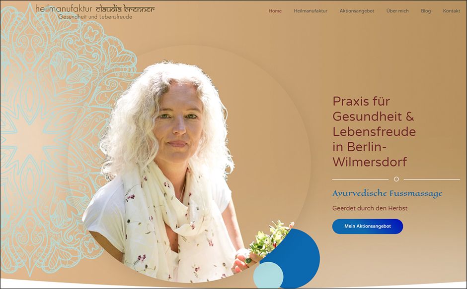 Marina Furin Designstudio Berlin Webseite erstellen Firmenseite Homepage Heilmanufaktur Claudia Brenner