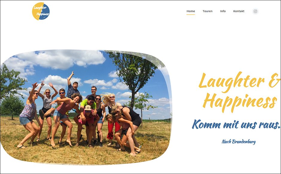 Marina Furin Designstudio Berlin Webdesign Firmenseite erstellen Homepage Laughter & Happiness Berlin